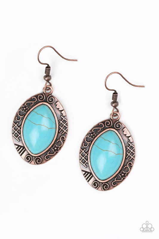 Paparazzi Aztec Horizons Copper Fishhook Earrings