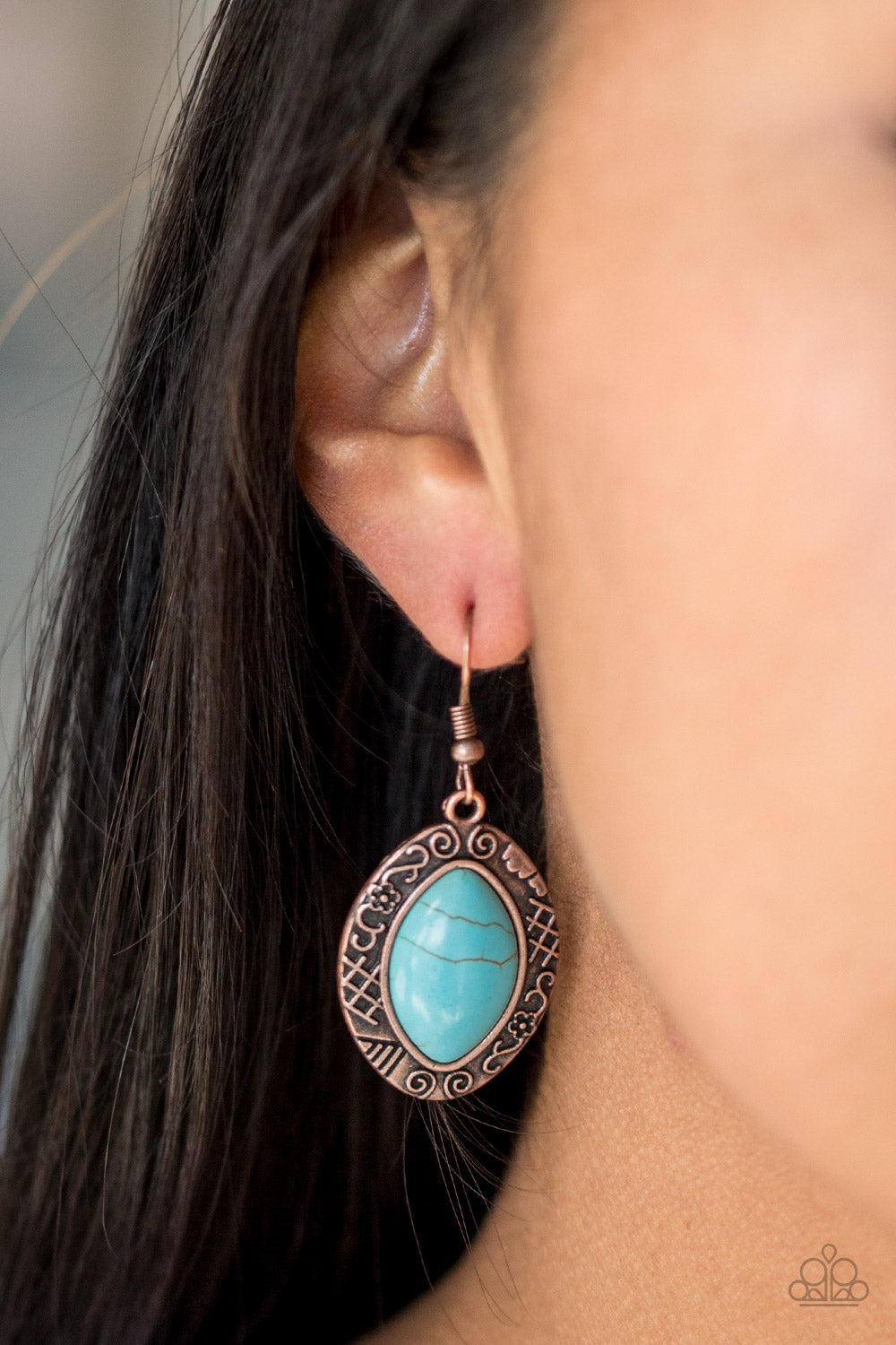 Paparazzi Aztec Horizons Copper Fishhook Earrings