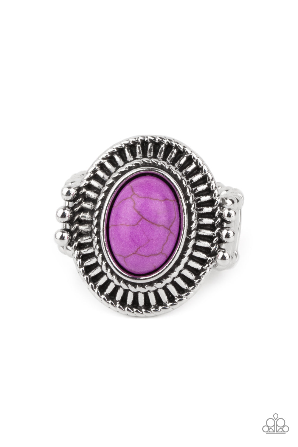 Paparazzi BADLANDS To The Bone Purple Ring