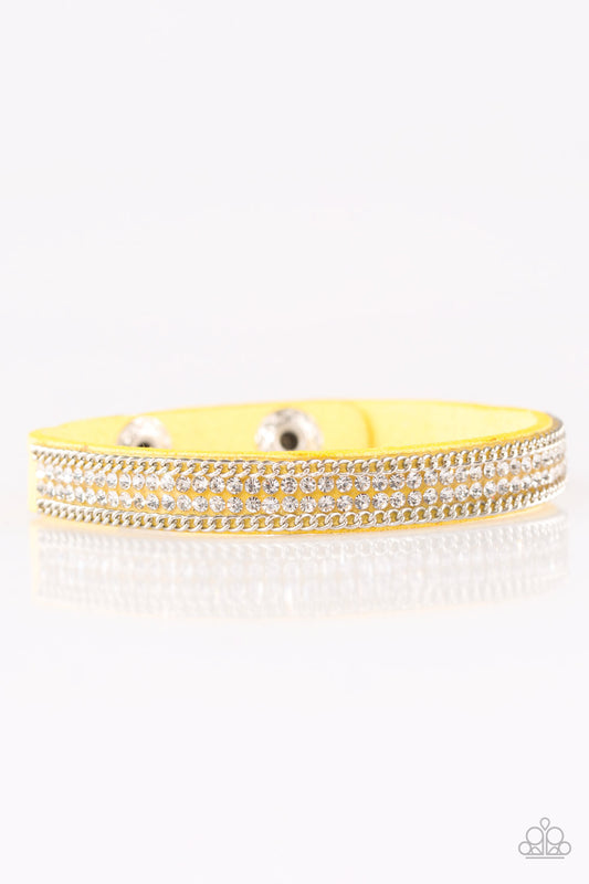 Paparazzi Babe Bling Yellow Snap Bracelet