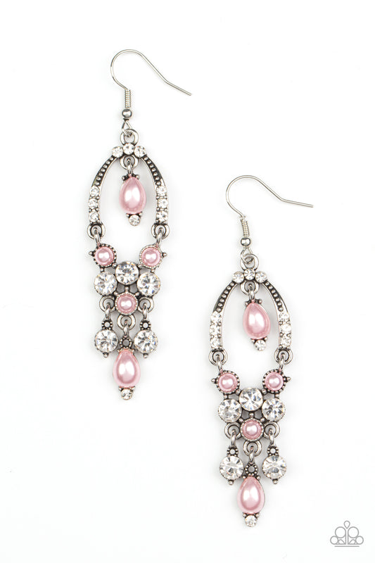 Paparazzi Back In The Spotlight Pink Fishhook Earrings - P5RE-PKXX-223XX