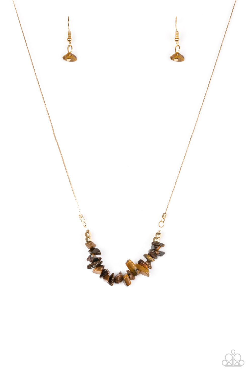 Paparazzi Back To Nature Brown Short Necklace - P2SE-BNXX-148XX