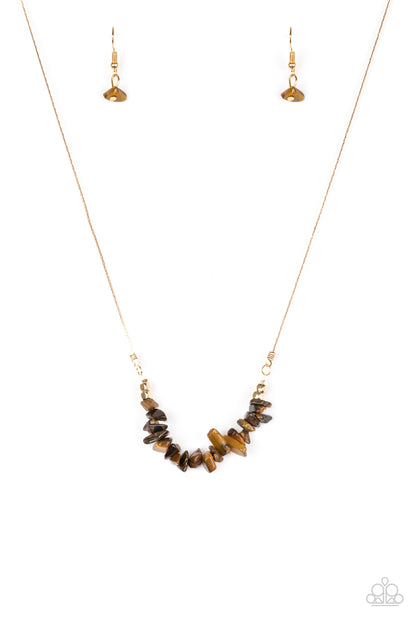 Paparazzi Back To Nature Brown Short Necklace - P2SE-BNXX-148XX