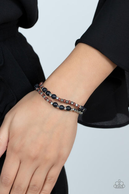 Paparazzi Backcountry Beauty Black Stretch Bracelet - P9SE-BKXX-295XX