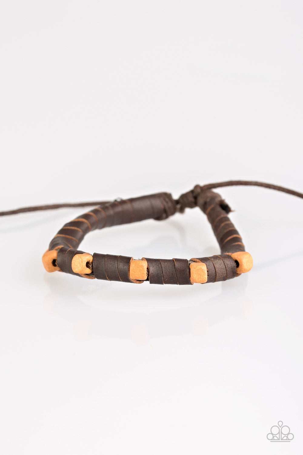 Paparazzi Backwoods Backpacker Brown Sliding Knot Bracelet - P9UR-BNXX-405XX