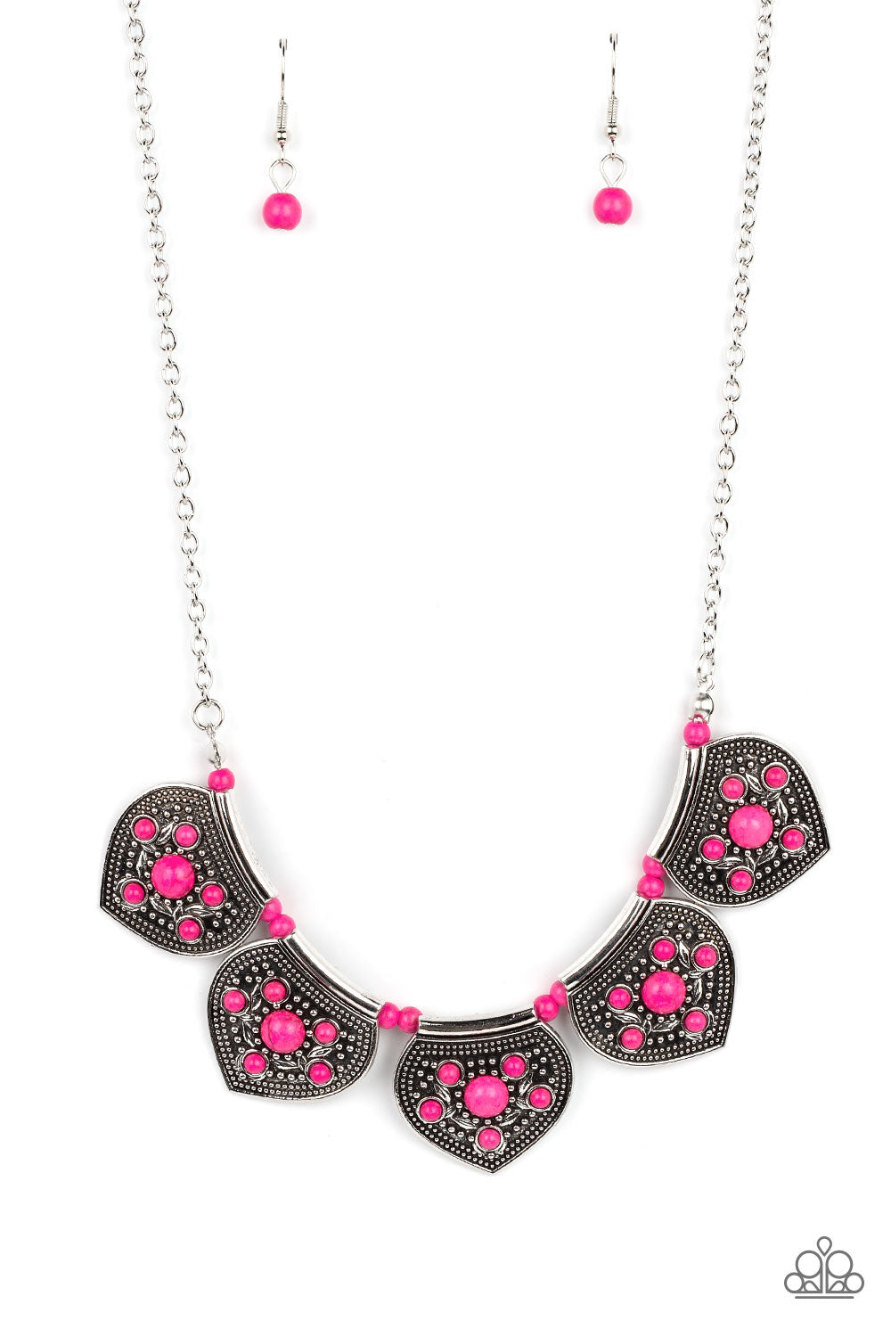 Paparazzi Badlands Basin Pink Short Necklace - P2SE-PKXX-241XX