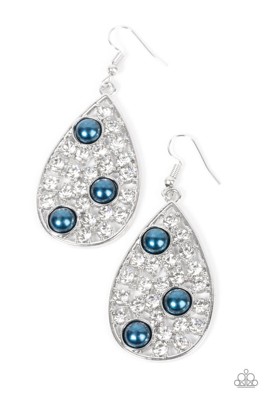 Paparazzi Bauble Burst Blue Fishhook Earrings - P5RE-BLXX-252XX