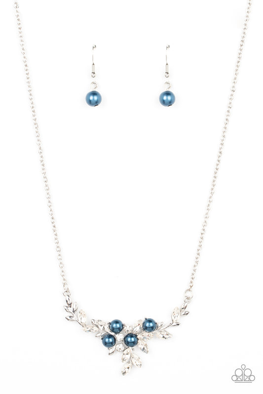 Paparazzi Because I'm The Bride Blue Short Necklace - P2RE-BLXX-371XX