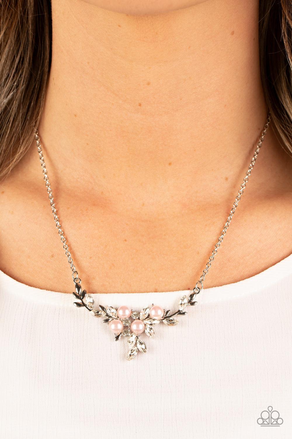 Paparazzi Because I'm The Bride Pink Short Necklace - P2RE-PKXX-349XX