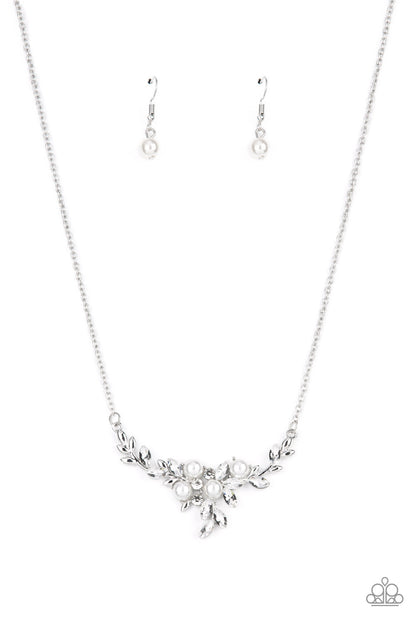 Paparazzi Because I'm The Bride White Short Necklace - P2RE-WTXX-575XX