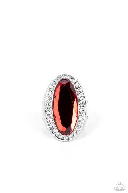 Paparazzi Believe in Bling Red Ring - P4ST-RDXX-005XX