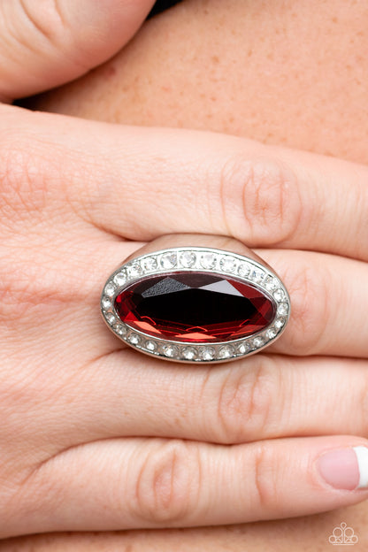 Paparazzi Believe in Bling Red Ring - P4ST-RDXX-005XX