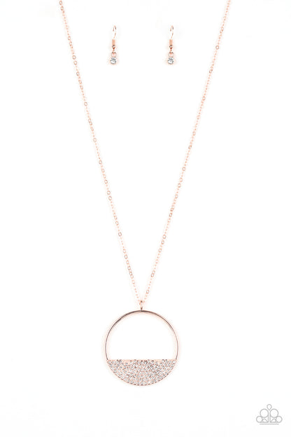 Paparazzi Bet Your Bottom Dollar Rose Gold Long Necklace - P2RE-GDRS-275XX