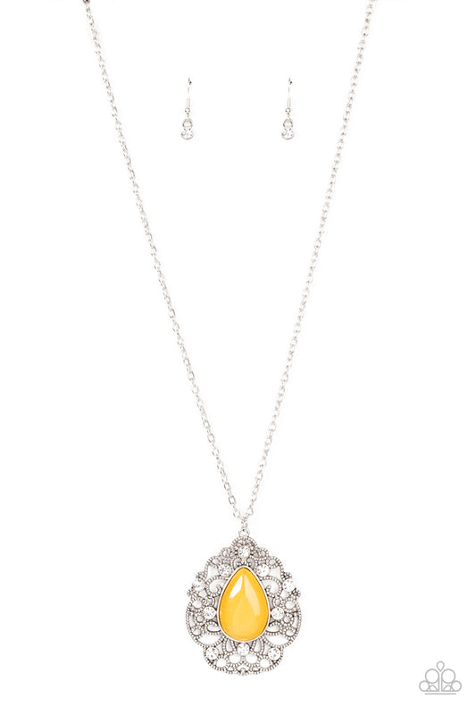 Paparazzi Bewitched Beam Yellow Long Necklace