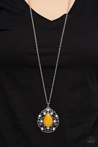 Paparazzi Bewitched Beam Yellow Long Necklace