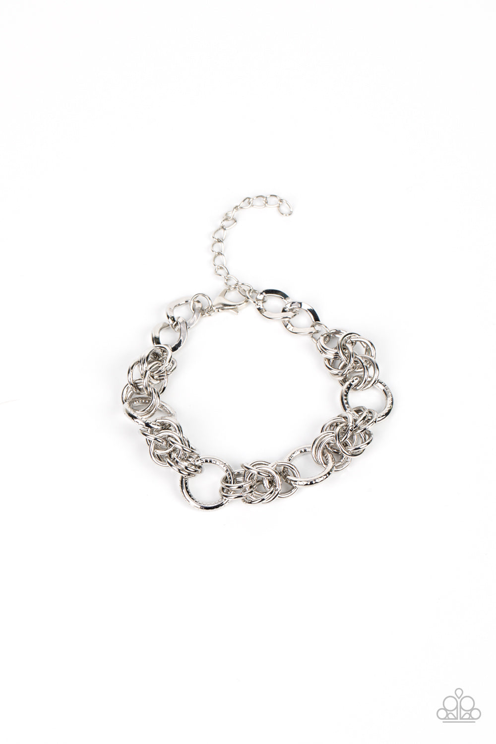 Paparazzi Big City Chic Silver Clasp Bracelet - P9IN-SVXX-166XX