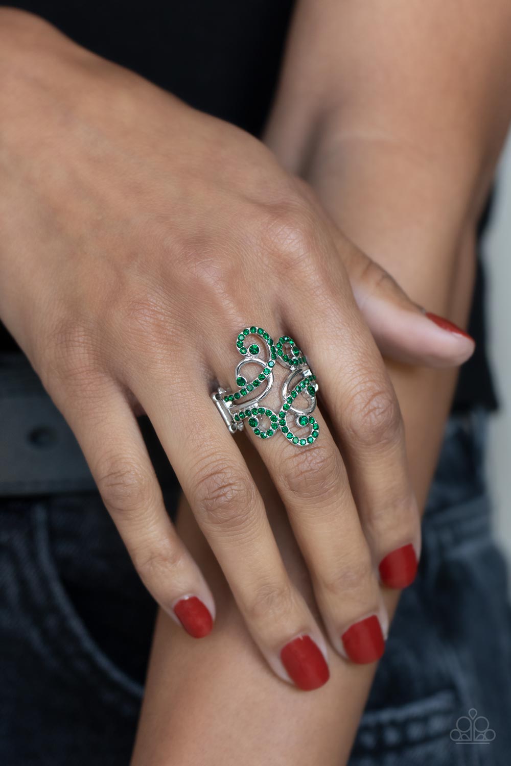 Paparazzi Billowing Beauty Green Ring