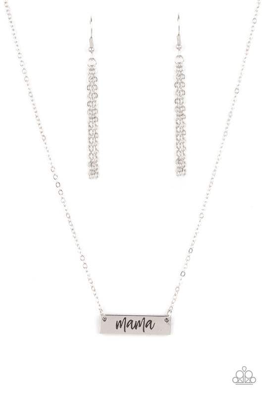 Paparazzi Blessed Mama Silver Short Necklace - P2WD-SVXX-263XX