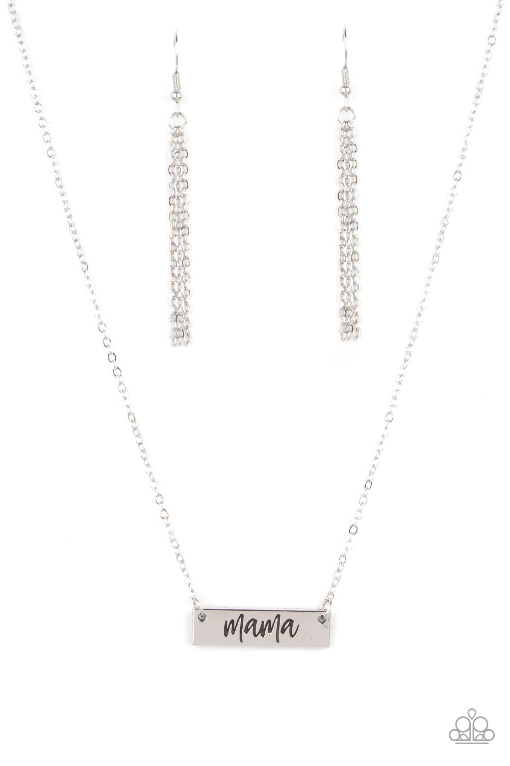 Paparazzi Blessed Mama Silver Short Necklace - P2WD-SVXX-263XX