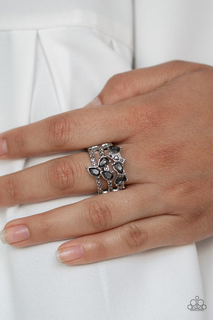 Paparazzi Blink Back Tiers Silver Ring