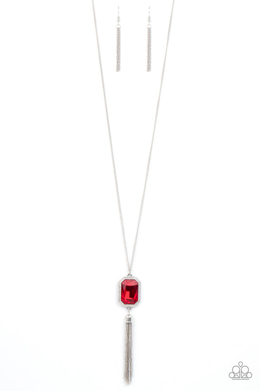 Paparazzi Blissed Out Opulence Red Long Necklace