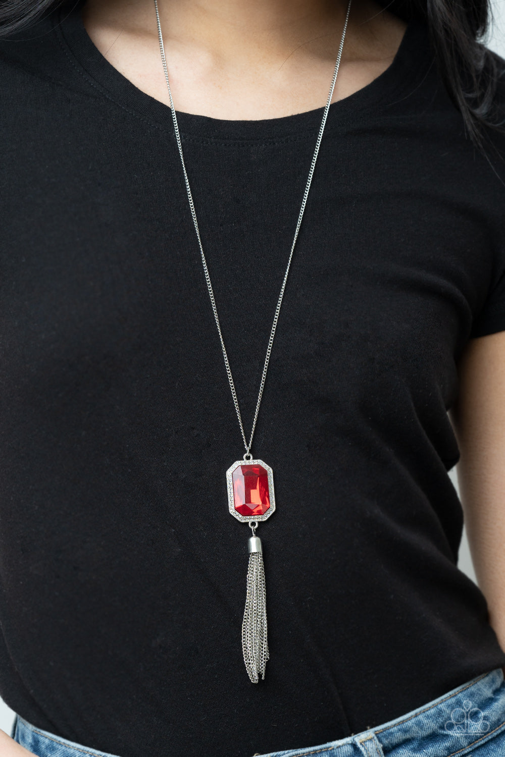 Paparazzi Blissed Out Opulence Red Long Necklace