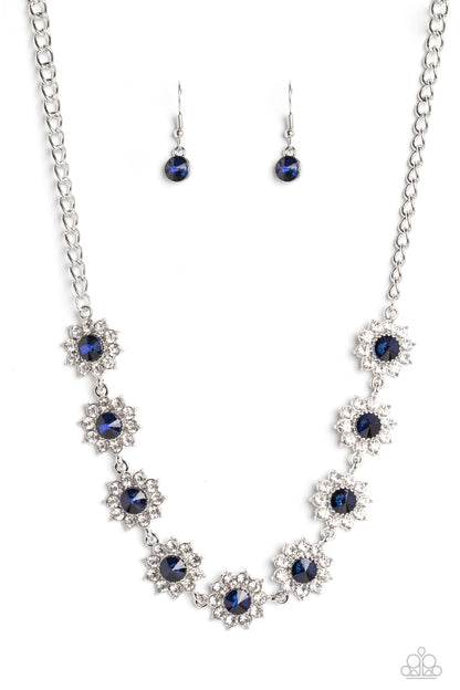 Paparazzi Blooming Brilliance Blue Short Necklace - P2ST-BLXX-208XX