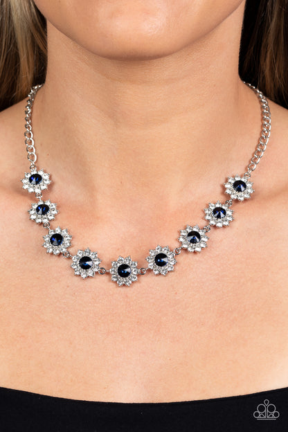 Paparazzi Blooming Brilliance Blue Short Necklace - P2ST-BLXX-208XX