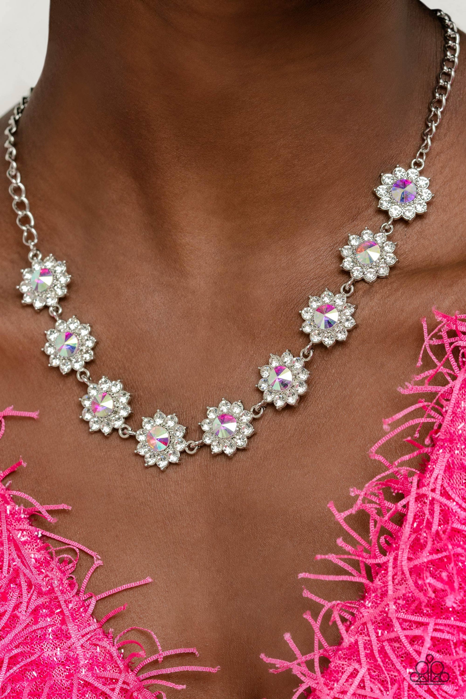 Paparazzi Blooming Brilliance Multi Short Necklace - Life Of The Party Exclusive January 2023 - P2ST-MTXX-100XX