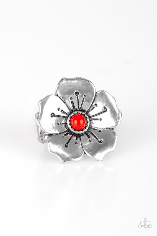 Paparazzi Boho Blossom Red Ring