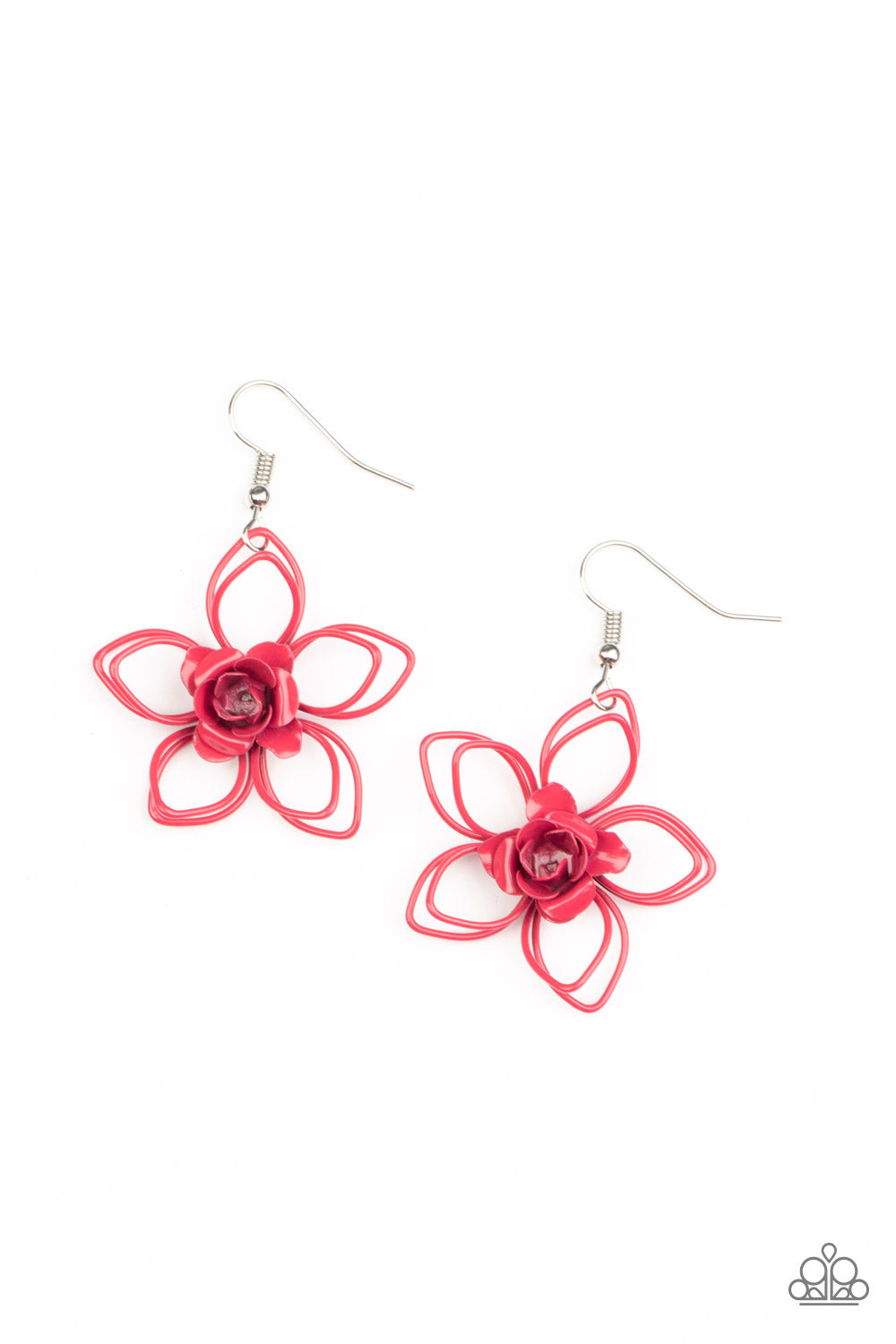 Paparazzi Botanical Bonanza Pink Fishhook Earrings - P5WH-PKXX-235XX