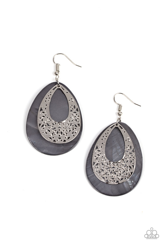 Paparazzi Bountiful Beaches Silver Fishhook Earrings - P5WH-SVXX-255XX