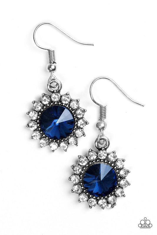 Paparazzi Bring In The BEAM Team Blue Fishhook Earrings - P5RE-BLXX-096XX