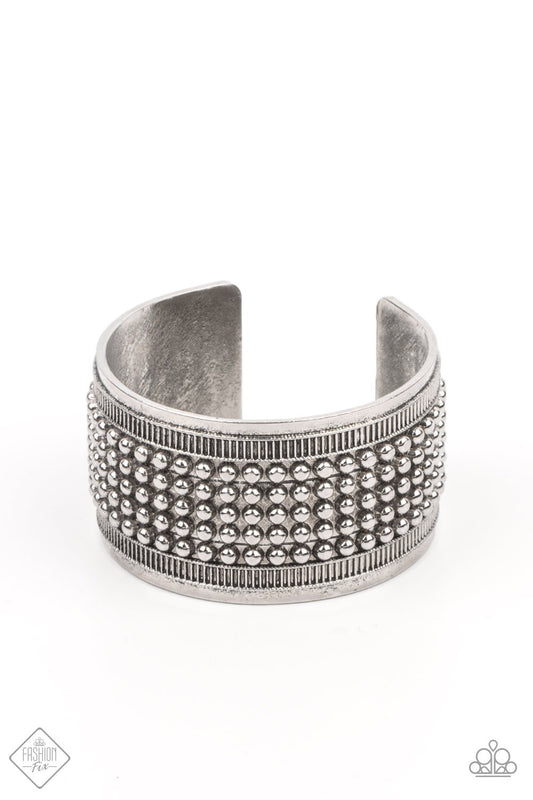 Paparazzi Bronco Bust Silver Cuff Bracelet - Fashion Fix Simply Santa Fe April 2021