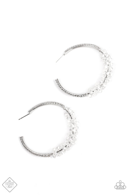 Paparazzi Bubble-Bursting Bling White Post Hoop Earrings – Fashion Fix Fiercely 5th Avenue August 2022