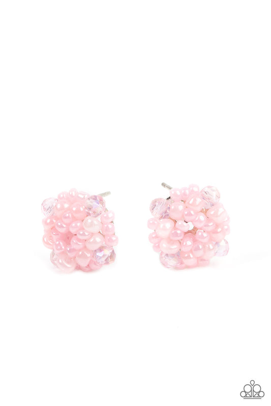 Paparazzi Bunches of Bubbly Pink Post Earrings - P5PO-PKXX-079XX
