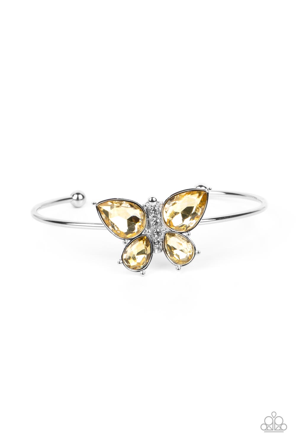Paparazzi Butterfly Beatitude Yellow Cuff Bracelet - P9RE-YWXX-031GS