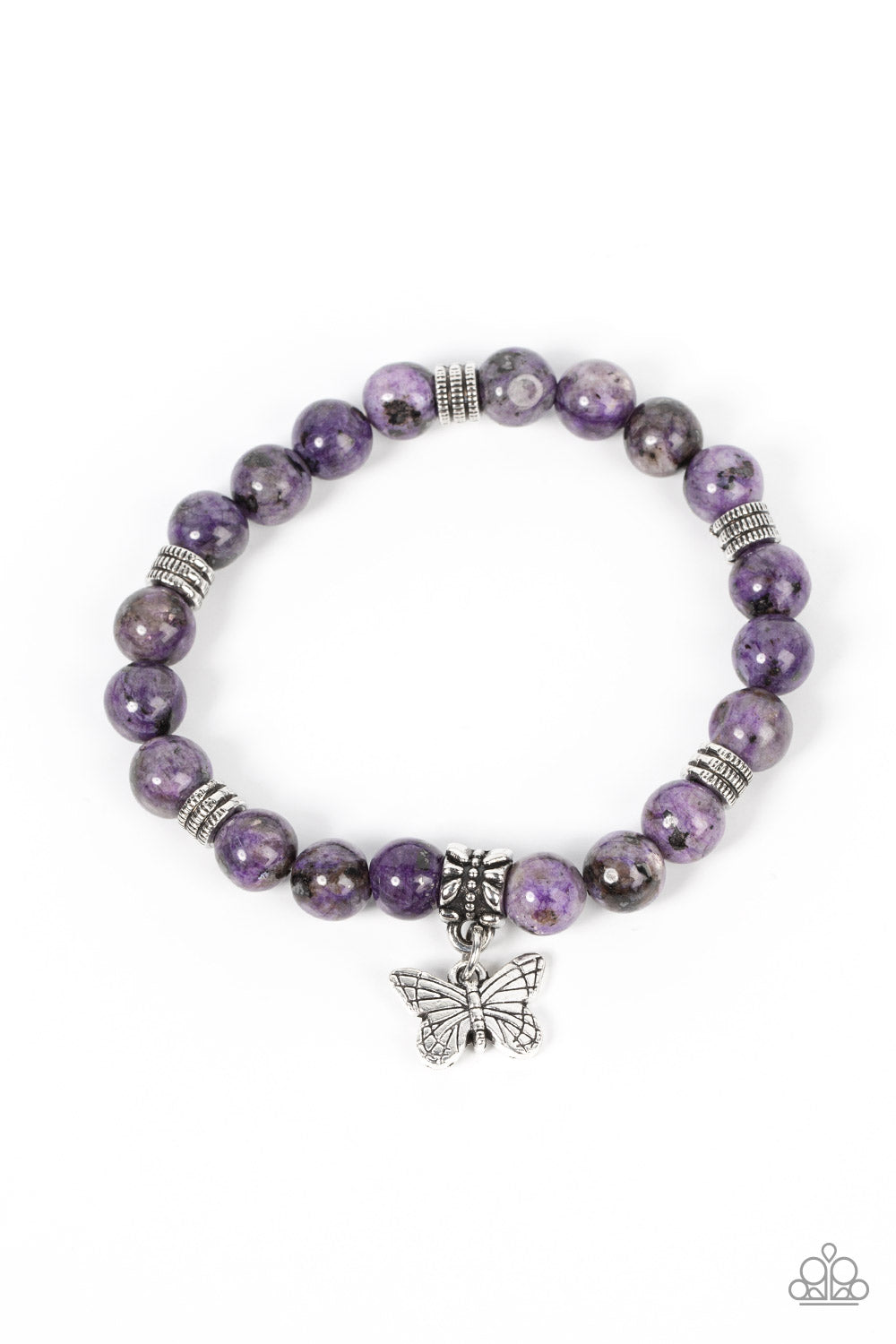 Paparazzi Butterfly Nirvana Purple Stretch Bracelet - P9SE-URPR-109XX