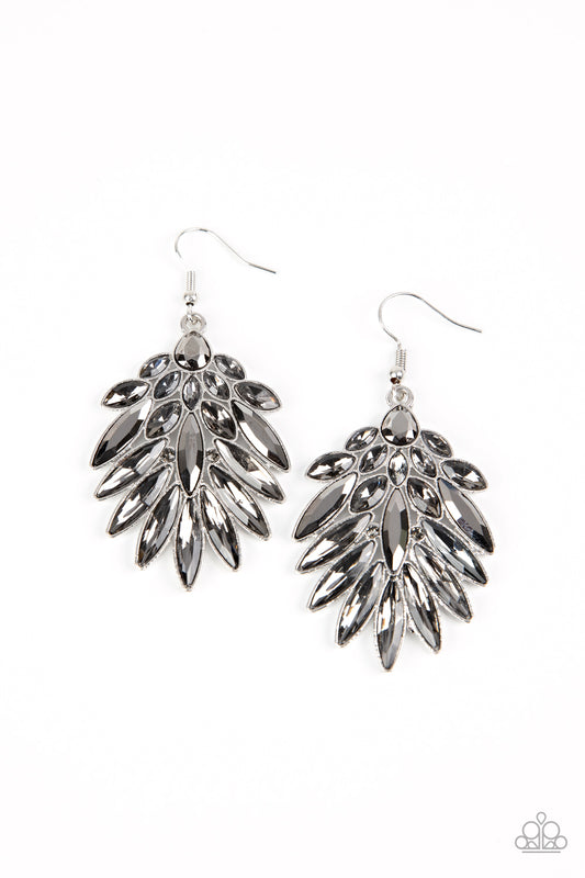 Paparazzi COSMIC-politan Silver Fishhook Earrings - P5ST-SVXX-047XX