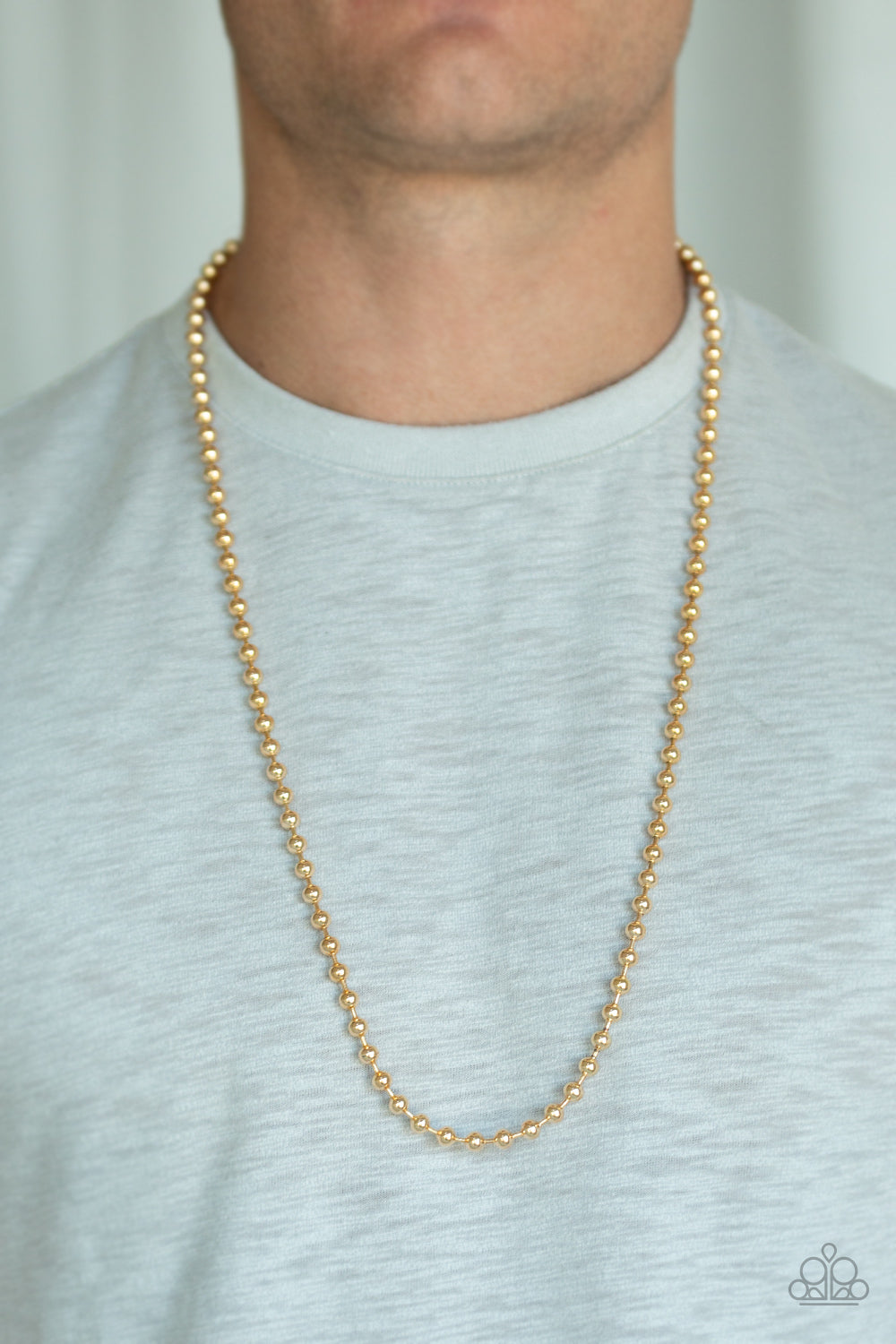 Paparazzi Cadet Casual Gold Men's Long Necklace P2MN-URGD-004XX