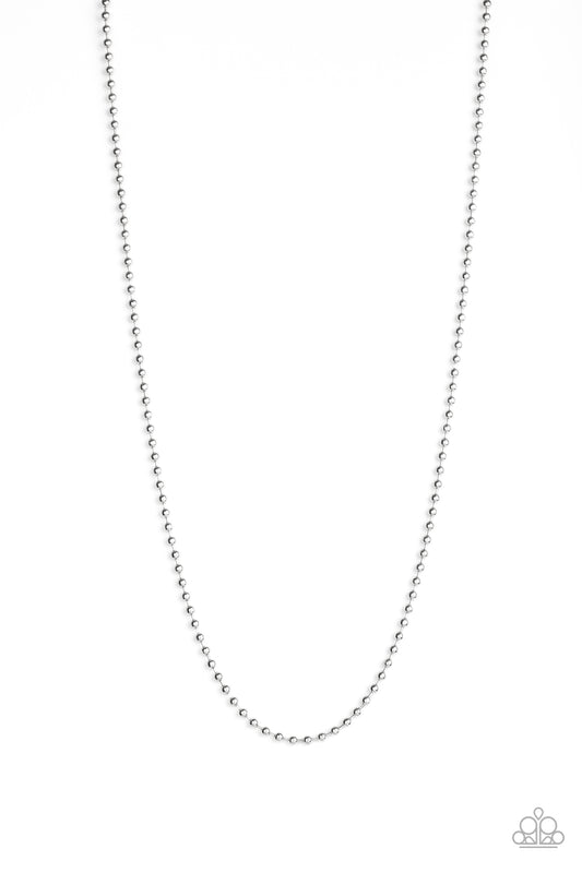Paparazzi Cadet Casual Silver Men's Long Necklace - P2MN-URSV-006XX