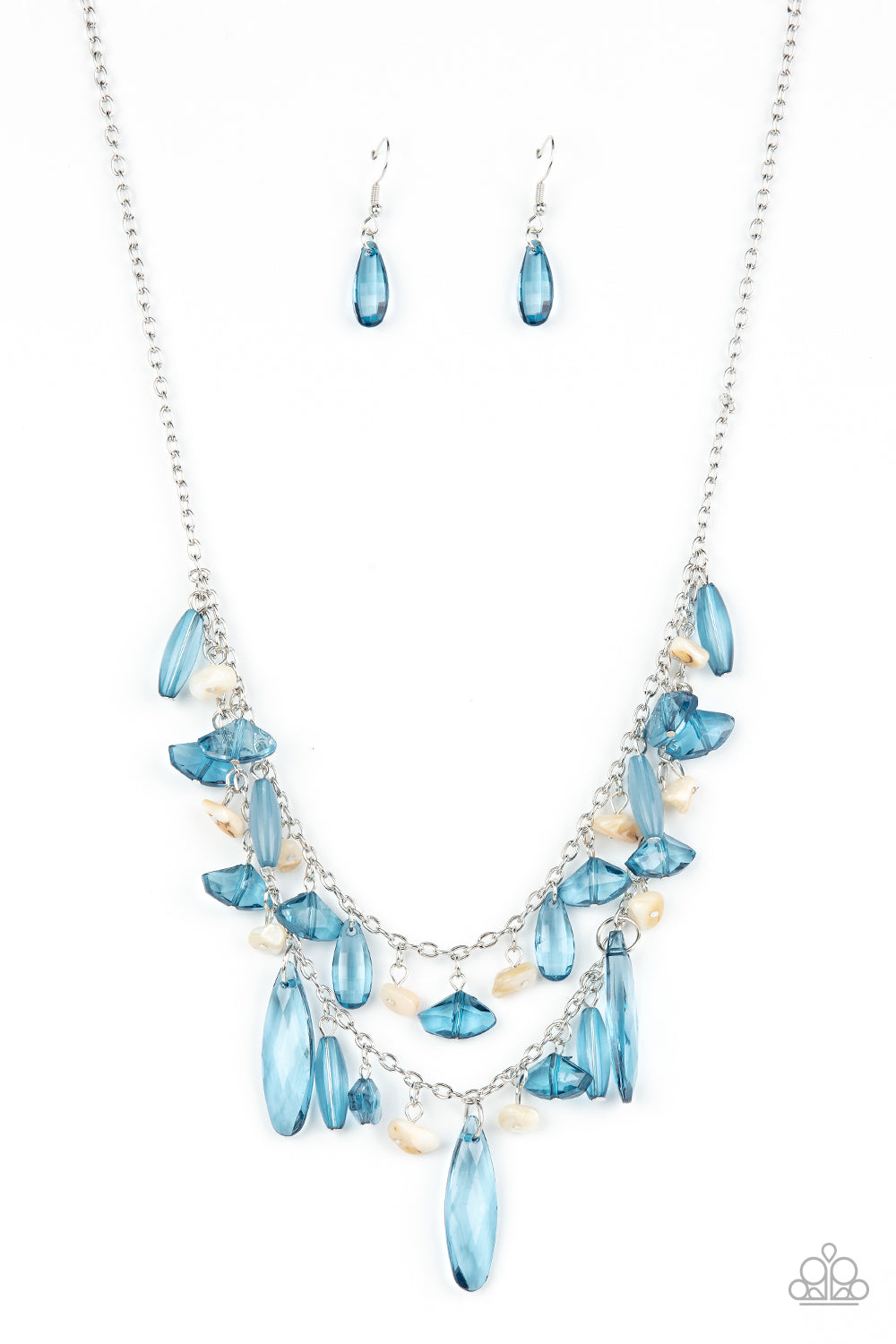 Paparazzi Candlelit Cabana Blue Short Necklace - P2WH-BLXX-439XX