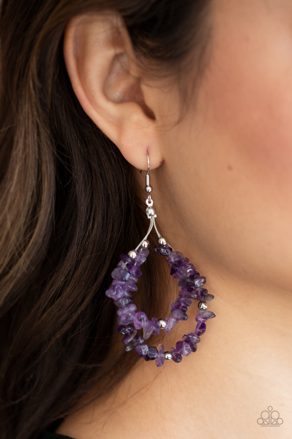 Paparazzi Canyon Rock Art Purple Fishhook Earrings - P5SE-PRXX-069XX