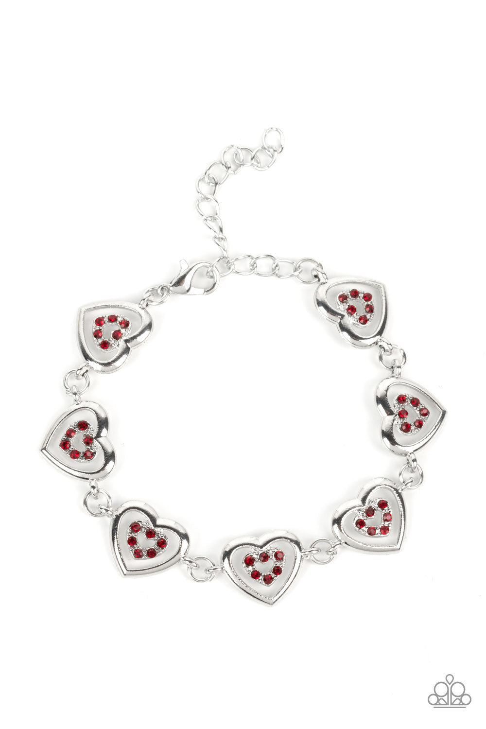 Paparazzi Catching Feelings Red Clasp Bracelet - P9RE-RDXX-153XX