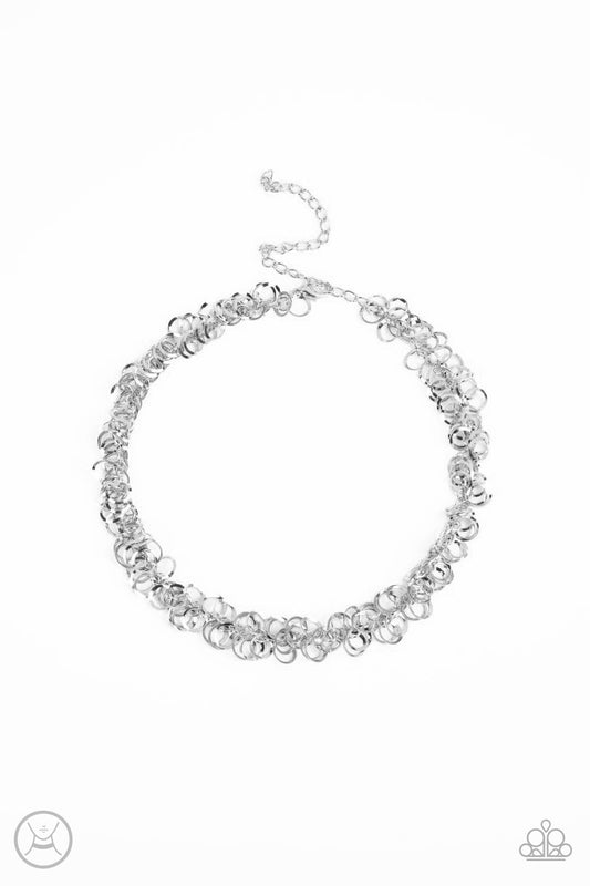 Paparazzi Cause A Commotion Silver Choker Necklace - P2CH-SVXX-074XX