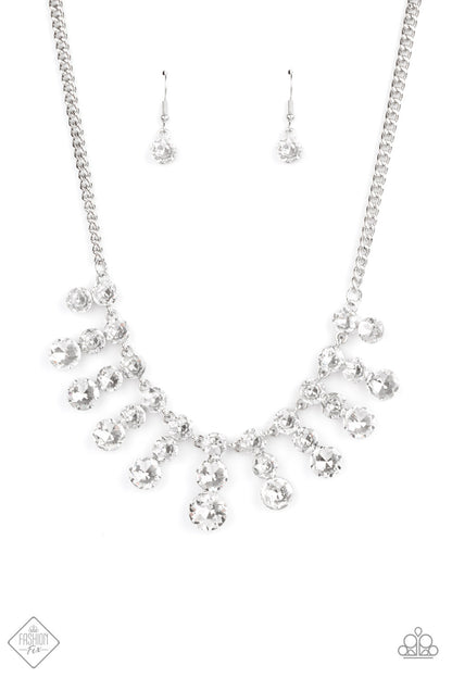 Paparazzi Celebrity Couture White Short Necklace - Fashion Fix Fiercely 5th Avenue February 2021