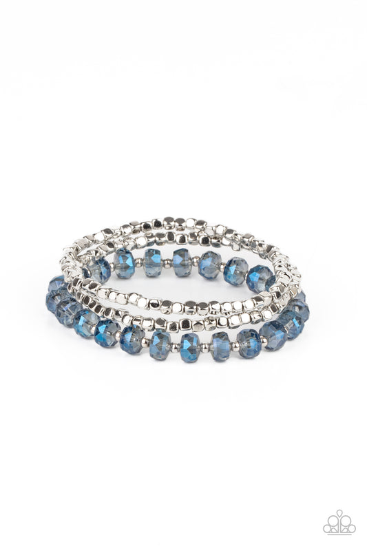 Paparazzi Celestial Circus Blue Stretch Bracelet - P9DA-BLXX-082XX