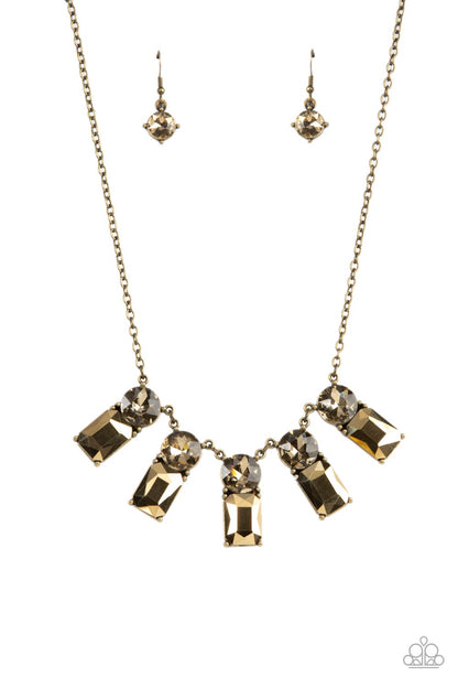 Paparazzi Celestial Royal Brass Short Necklace - P2RE-BRXX-196XX