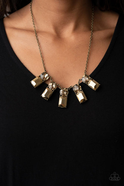 Paparazzi Celestial Royal Brass Short Necklace - P2RE-BRXX-196XX