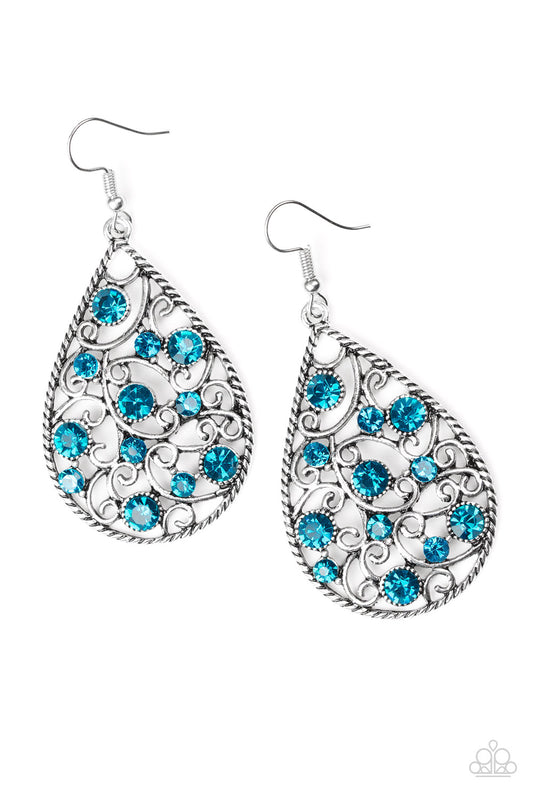 Paparazzi Certainly Courtier Blue Fishhook Earrings - P5WH-BLXX-179XX